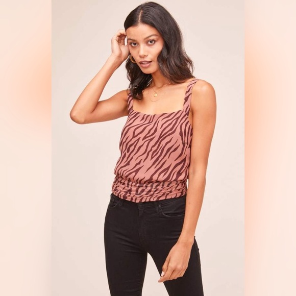 Astr Tops - NEW ASTR THE LABEL / PATTERNED CROP TANK